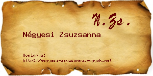 Négyesi Zsuzsanna névjegykártya