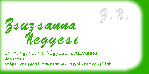 zsuzsanna negyesi business card