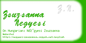 zsuzsanna negyesi business card